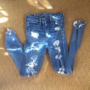 AE Ripped High Rise Jeggings